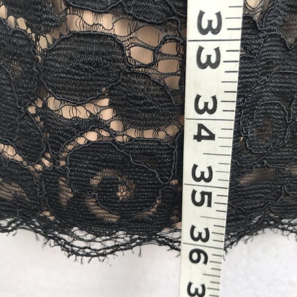 Adrianna Papell Black Lace Off-The-Shoulder Dress Size 6 - Picture 9 of 12